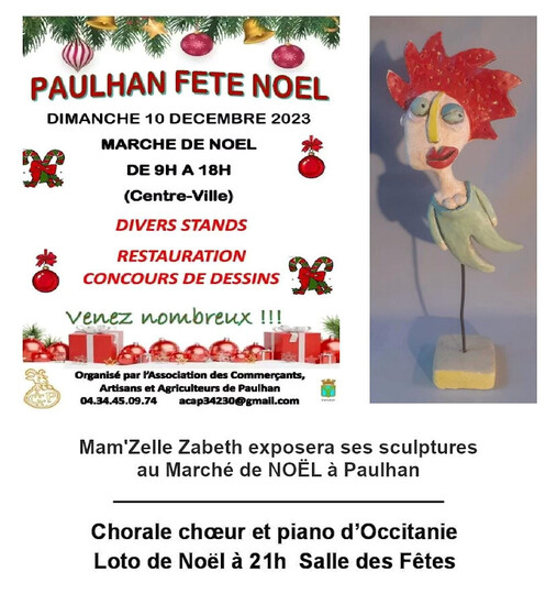 Marché de NOËL 2023 à Paulhan