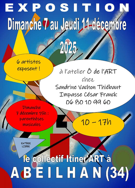 Exposition du Collectif d'Artiste "ITINER'ART" à Abeilhan