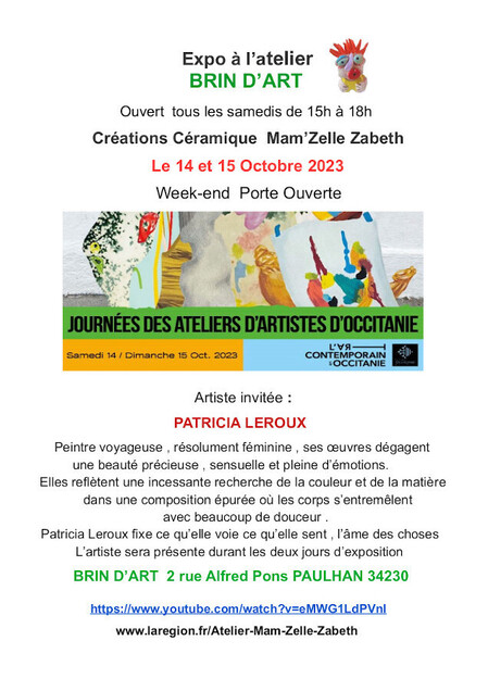 Journée des Ateliers d'Artistes Occitanie 2023