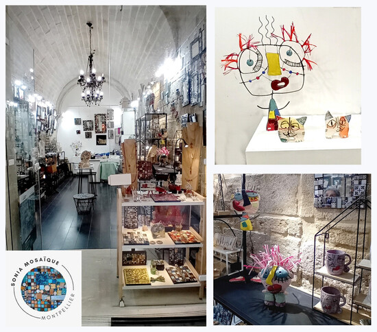 Exposition Mamzelle Zabeth chez Sonia Mosaïque à Montpellier